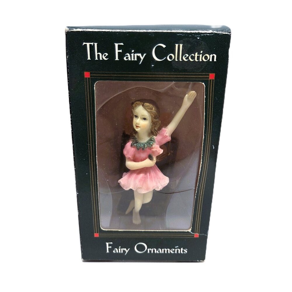 Vintage Dezine The Fairy Collection Christmas Ornament Pink Rose Box 5631